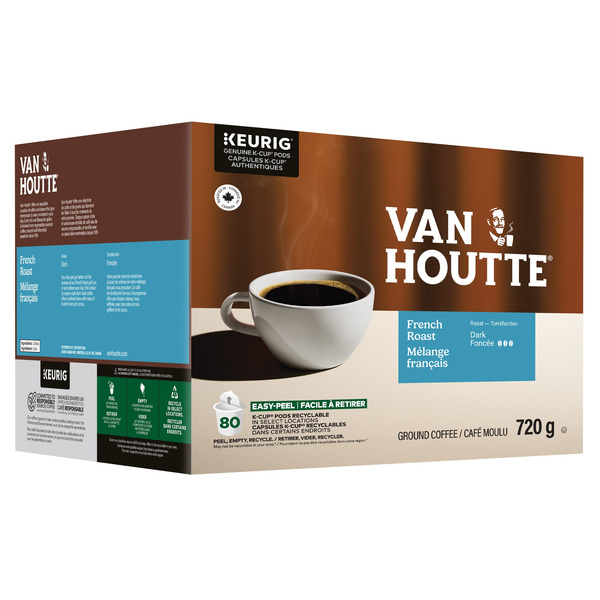 Van Houtte French Roast Dark Roast K-Cup Coffee Pods