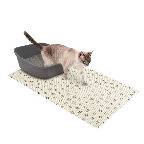 Kitty City Tan Foam Litter Mat - Dashes