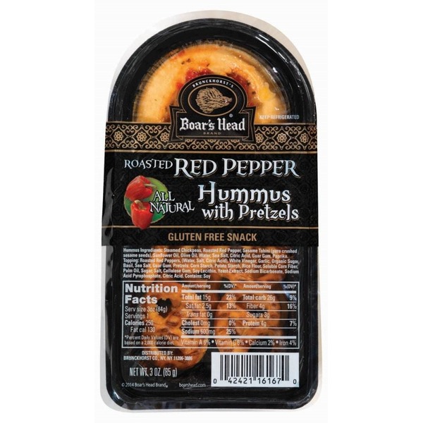 Boar's Head Roasted Red Pepper Hummus with Pretzels (3 oz) from Stop