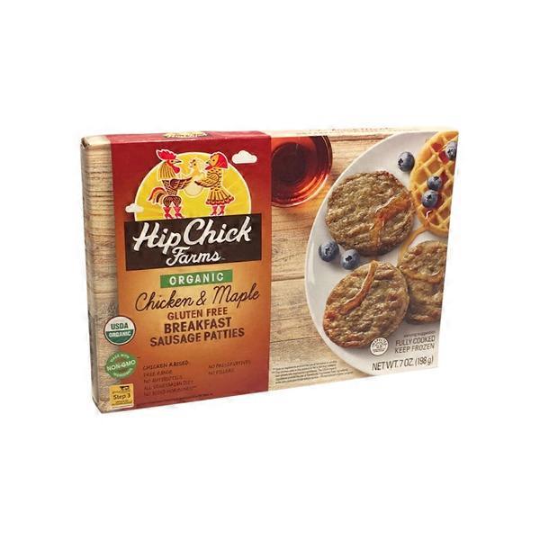 Hip Chick Farms Organic Chicken & Maple Breakfast Sausage Patties (7 oz