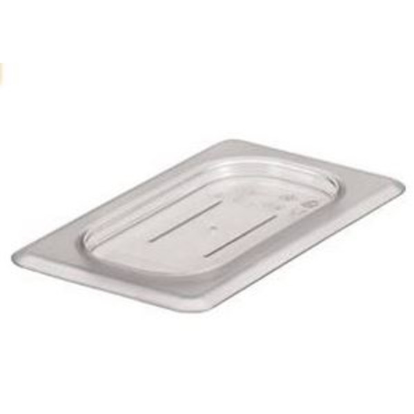 Camwear Food Pan Cover, 1/9 size, flat, polycarbonate, clear, NSF