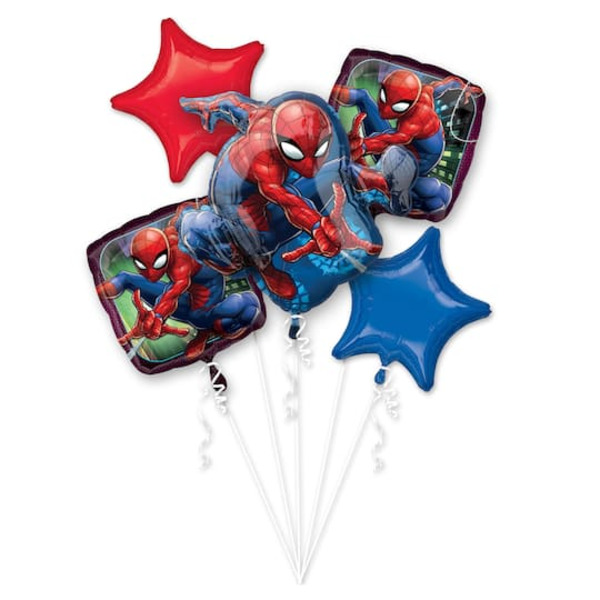 Anagram INFLATED Spider-Man 5-Piece Foil Balloon Bouquet