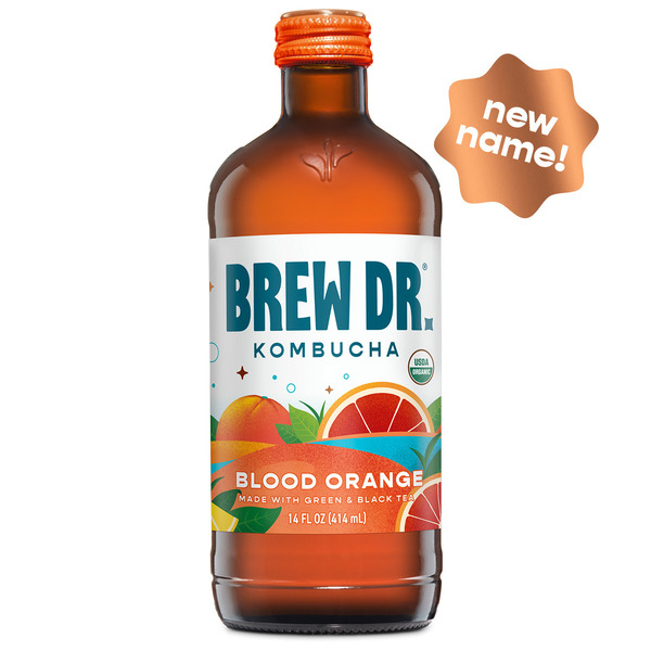 Brew Dr. Kombucha Blood Orange (Orange Oasis), Organic Kombucha
