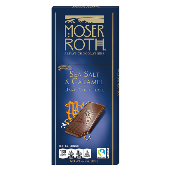 Moser Roth Dark Chocolate Sea Salt & Caramel Bar Same-Day Delivery