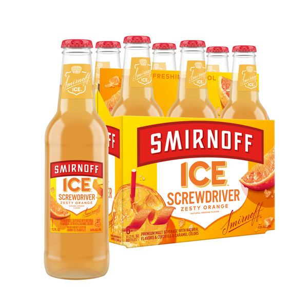 Smirnoff Ice Screwdriver, 11.2 fl oz, 6 Pack Bottles, 4.5