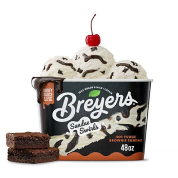 Breyers Sundae Swirls Hot Fudge Brownie Sundae
