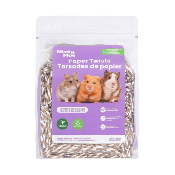 Mini & Moe Paper Twist Small Animal Bedding - Brown & White