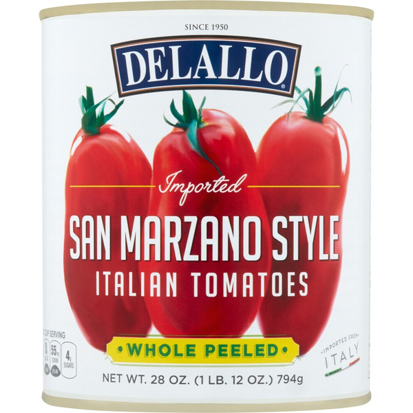 DeLallo Italian Tomatoes, San Marzano Style, Whole Peeled Same-Day