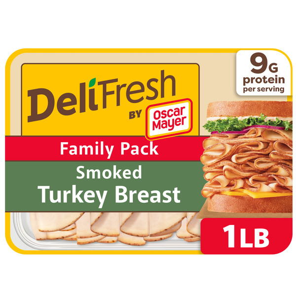 Oscar Mayer Deli Fresh Smoked Turkey Breast Sliced Sandwich Lunch Meat Family Size