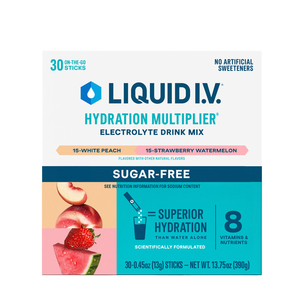 liquid sam-e Sam's Club Liquid I.V. Sugar Free Variety Pack, White Peach & Strawberry  Watermelon Same-Day Delivery
