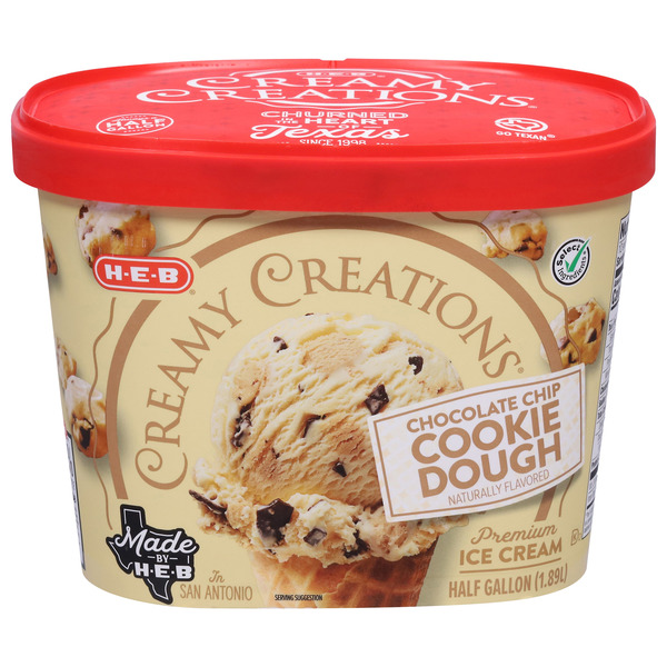 Select Ingredients H-E-B H-e-b Select Ingredients Creamy Creations Chocolate Chip Cookie ...