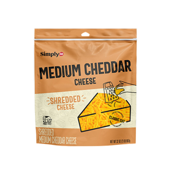 SimplyGO Classic Shredded Medium Cheddar Cheese