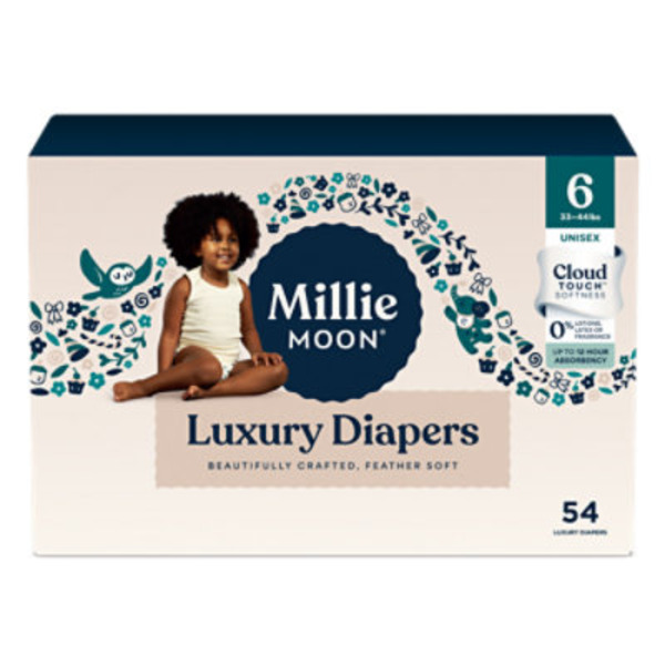 Millie Moon Unisex Luxury Size 6 Diapers (35+ lbs (16+ kg))