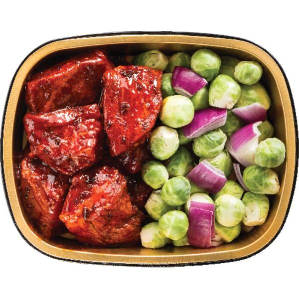 PASSPO☆ Beef or Chicken? [ファーストクラス盤] Sprouts Bourbon & Black Pepper Steak Tips One Pan Meal Same-Day