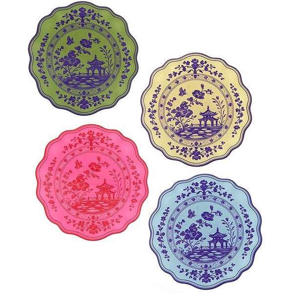 Tart by Taylor Garden Party Acrylic Coasters Set of 4