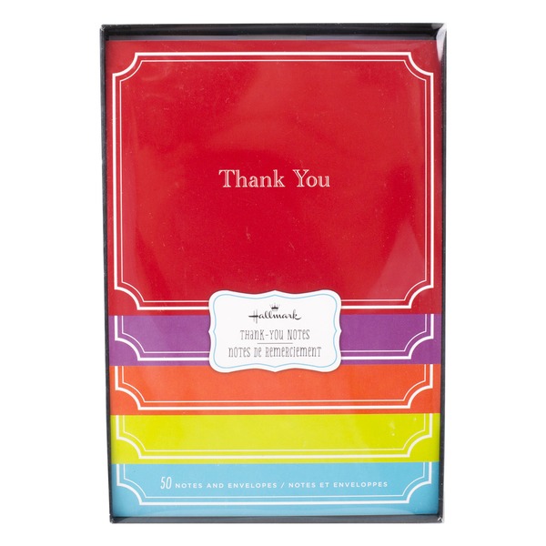 Hallmark Thank You Notes Solids 50 Notecards And Envelopes 50