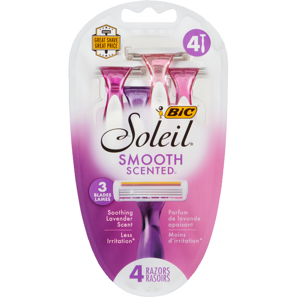 BIC Soleil Twilight Triple Blade Lavender Disposable Shavers for