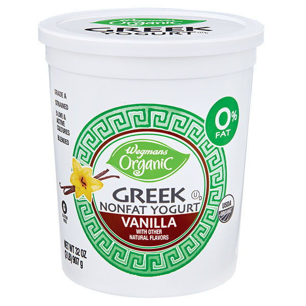 Wegmans Wegmans Organic 0% Greek Plain Nonfat Vanilla Yogurt Same-Day ...
