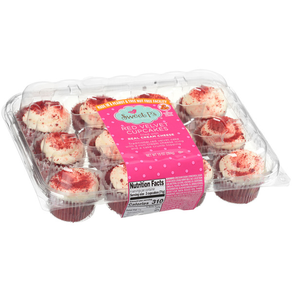 Sweet P's Red Velvet Cupcakes Filled With Real Cream Cheese With A