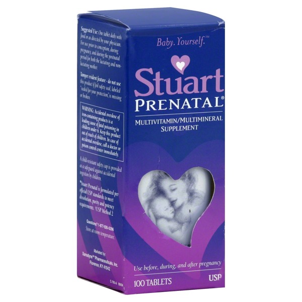Stuart Prenatal Multivitamin/Multimineral Supplement, Tablets (100 each