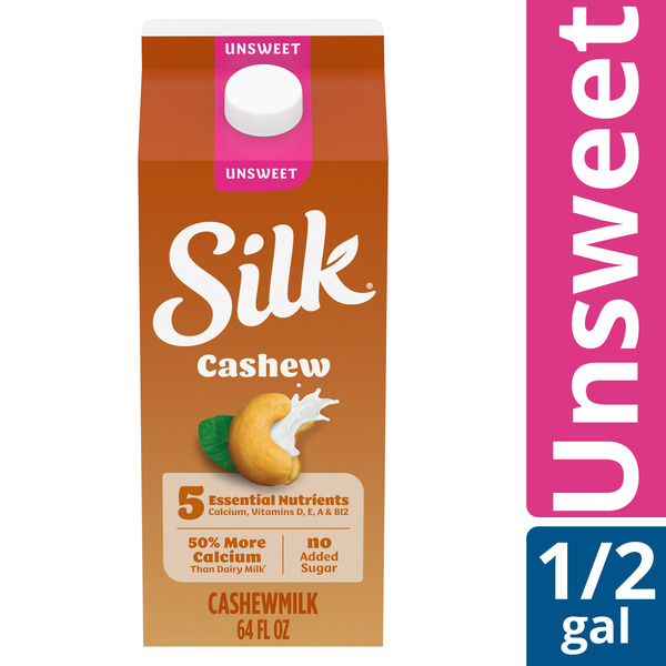 Silk Cashew Milk, Unsweet, Dairy Free, Gluten Free Deliciously