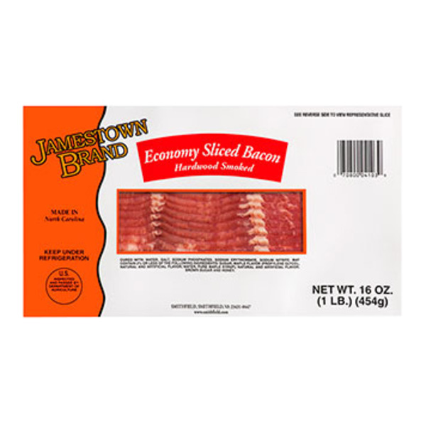 Jamestown Brand Bacon, Hardwood Smoked, Sliced