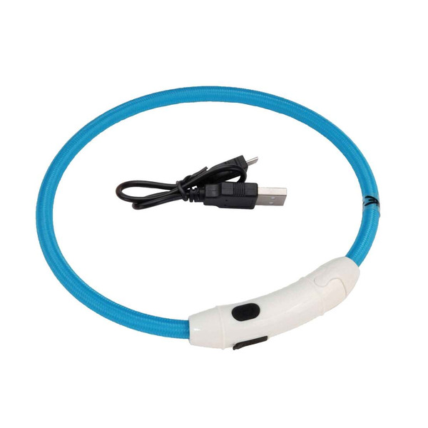 Coastal Pet USB 360-Degree Illumination Light-Up Neck Ring - Blue