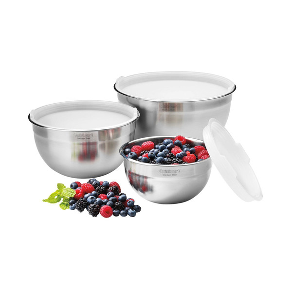 Cuisinart Stainless Steel Mixing Bowl Set With Lids