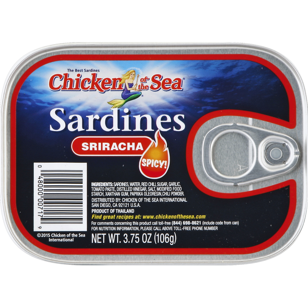 Chicken of the Sea Sardines, Sriracha, Spicy!