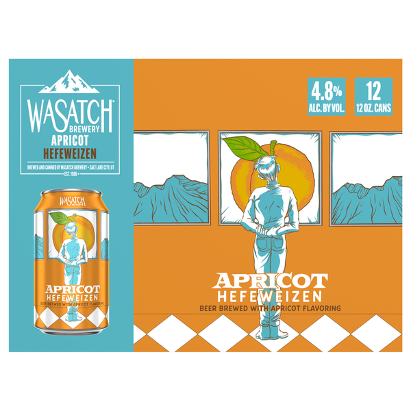 Wasatch Brewery Hefeweizen Apricot Beer Same-Day Delivery or