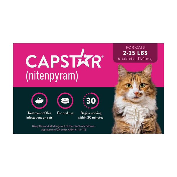 Capstar Tablets for Cats 2-25 lbs 11.4 mg Nitenpyram