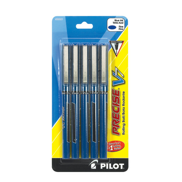 Pilot Blue Ink Precise V7 Rollerball Pen With Fine Point