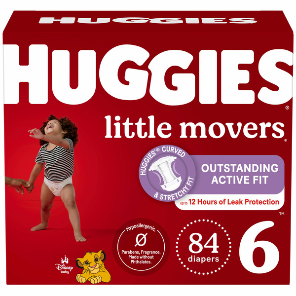 Meijer Huggies Little Movers Baby Diapers, Size (35+ lbs) Same