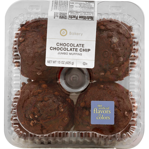 Publix Bakery Muffins, Jumbo, Chocolate Chocolate Chip (15 oz) Instacart
