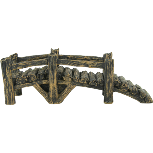 Fins First Wood Bridge Aquarium Decoration, Large