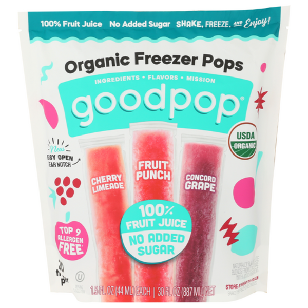 Goodpop Organic Variety Freezer Pops 20 Count Same-Day Delivery or