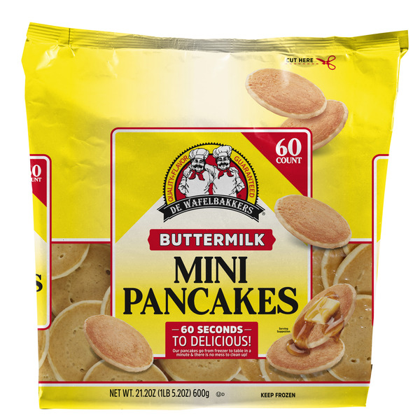 Dewafelbakkers Frozen Buttermilk Mini Pancakes, 60 Count Pack Same