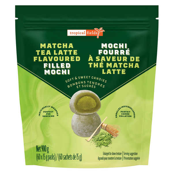 Tropical Fields Matcha Tea Latte Flavoured Filled Mochi 900 g