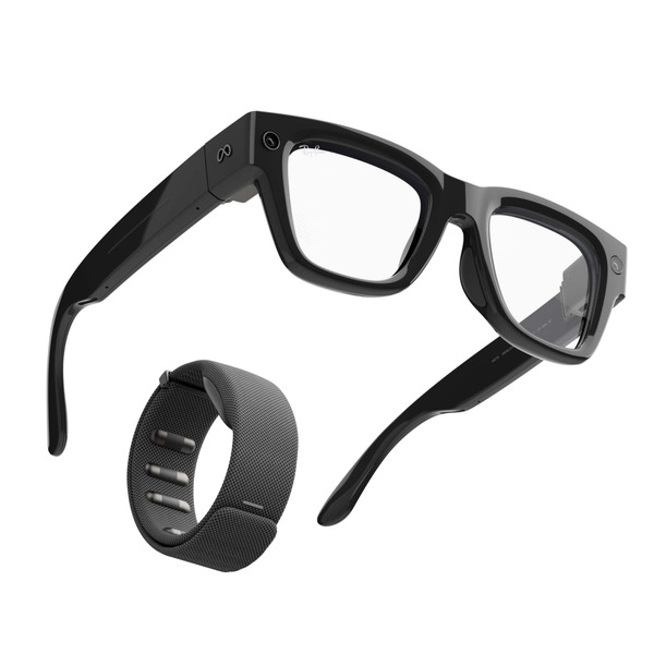 Meta Ray-Ban Display & Neural Band AI Glasses With In-Lens Display, Large – Black