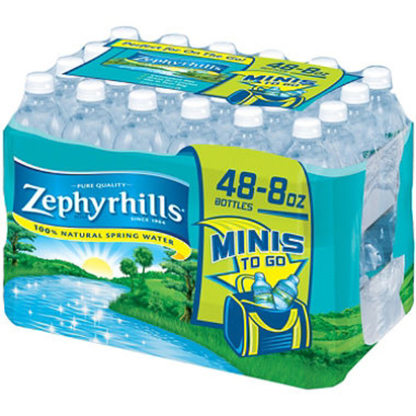 Zephyrhills - Natural Spring Water - 48/8 oz plastic bottles