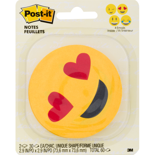 Postit Notes Unique Shape Emoji (2 ct) Instacart