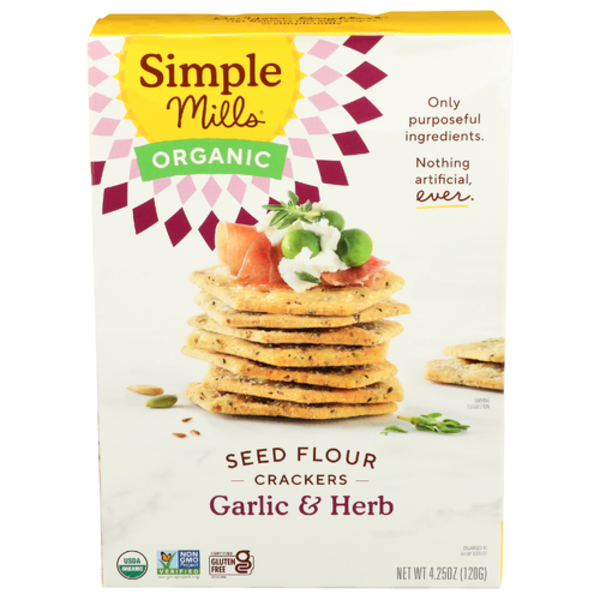 Simple Mills Organic Garlic & Herb Seed Crackers