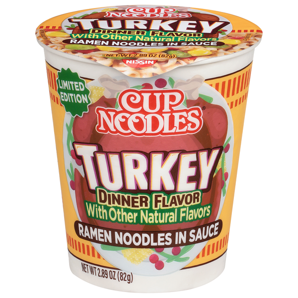 Nissin Turkey Dinner Flavor Ramen Noodles in Sauce