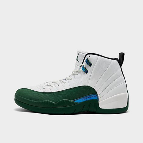 Nike 12 Retro, Size 10 - Summit White/Gorge Green