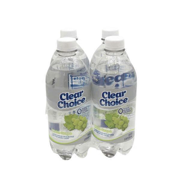 Clear Choice White Grape Flavored Sparkling Water Beverage (20 fl oz