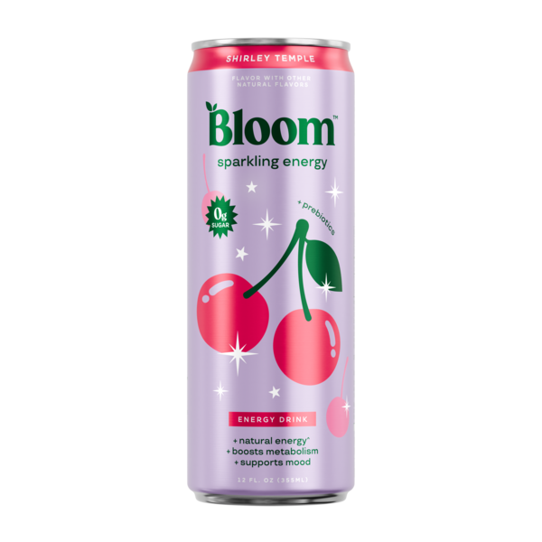 Bloom Nutrition Zero Sugar, Shirley Temple, Sparkling Energy Drink