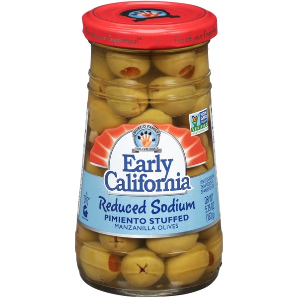 Early California Reduced Sodium Pimento Stuffed Manzanilla Olives (5.75 oz) Instacart