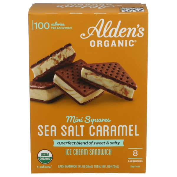 Alden's Organic Sea Salted Caramel Sandwiches 8 Pack