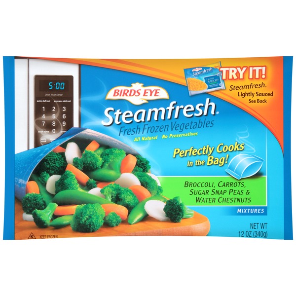 Birds Eye Steamfresh Broccoli Carrots Sugar Snap Peas & Water Chestnuts