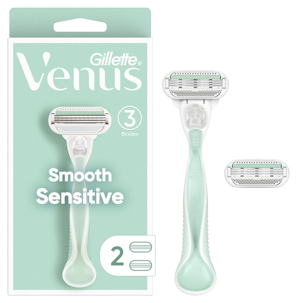 Publix Gillette Venus Smooth Sensitive Women's Razor Handle + 2 Blade